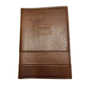 Hazel USA Brown Leather Padfolio Binder Shaklee Small Notebook Organizer Office